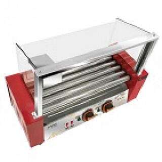 Гриль роликовый AIRHOT аппарат для хот-догов с защитным экраном RG-5S